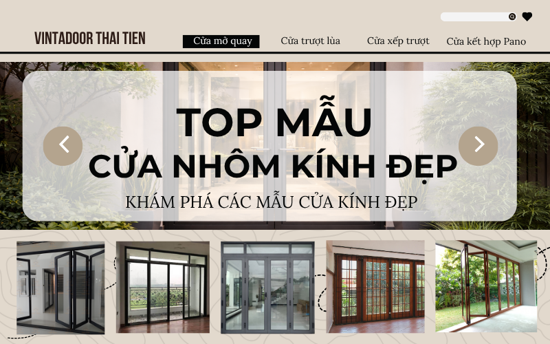 5 mẫu cửa nhôm kính đẹp cho nhà phố hiện đại được ưa chuộng 2026